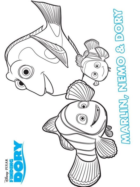 Plansa de colorat cu Dory 14 6